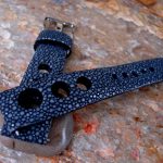 Tom's Polished Stingray Rally strap for Louis Chevrolet Watch