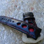 Black Alligator/Red Insert Rally Holes for Chopard