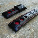 Black Alligator/Red Insert Rally Holes for Chopard