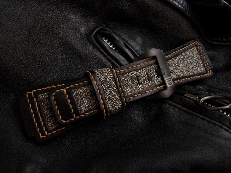 1950's era Swiss Army Canvas and Leather strap made from Rucksack