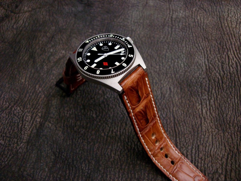 Honey Brown Hornback American Alligator for Rob's Dagaz Cav-1