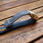 Vintage Blue Polished Stingray for Isolde's Vintage Bulova Chronograph