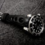 Rolex Sub 114060 'No Date' on Racing black Teju Lizard Rally strap.