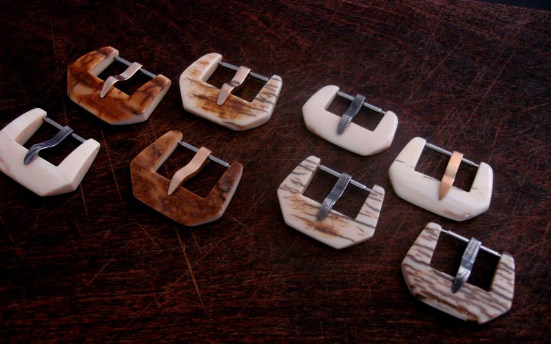 These Just In - 20 and 22mm Mammoth Ivory Buckles from FineWatchBuckles.com !!