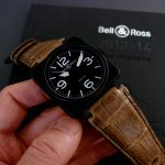 BR01 on Newly completed Verona Gold Alligator strap from our Veneto Alligator Collection