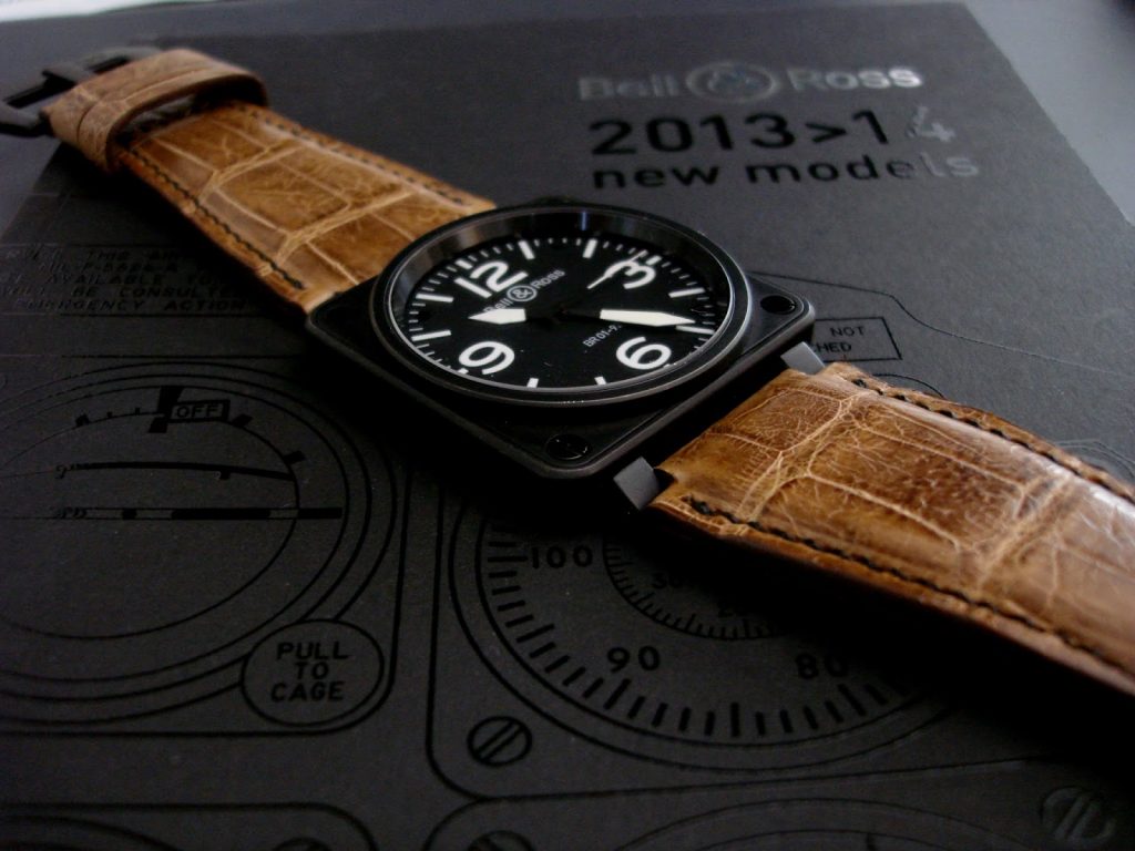BR01 on Newly completed Verona Gold Alligator strap from our Veneto Alligator Collection
