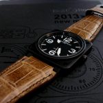 BR01 on Newly completed Verona Gold Alligator strap from our Veneto Alligator Collection