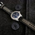 Breitling SeaWolf on Unique Vintage Swiss Army Rucksack Canvas and Black leather strap