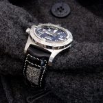 Breitling SeaWolf on Unique Vintage Swiss Army Rucksack Canvas and Black leather strap