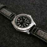 Breitling SeaWolf on Unique Vintage Swiss Army Rucksack Canvas and Black leather strap