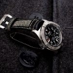 Breitling SeaWolf on Unique Vintage Swiss Army Rucksack Canvas and Black leather strap