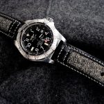 Breitling SeaWolf on Unique Vintage Swiss Army Rucksack Canvas and Black leather strap