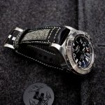 Breitling SeaWolf on Unique Vintage Swiss Army Rucksack Canvas and Black leather strap