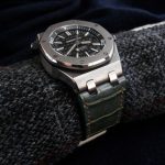 Saint Lucia Alligator for Audemars Piguet Diver with Very Special Mammoth Ivory buckle