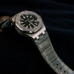 Saint Lucia Alligator for Audemars Piguet Diver with Very Special Mammoth Ivory buckle