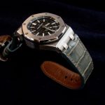 Saint Lucia Alligator for Audemars Piguet Diver with Very Special Mammoth Ivory buckle