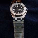 Saint Lucia Alligator for Audemars Piguet Diver with Very Special Mammoth Ivory buckle
