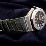 Saint Lucia Alligator for Audemars Piguet Diver with Very Special Mammoth Ivory buckle