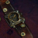 1952 Swiss Ammo strap with Custom Made 30-06 Bullet Shell Rivets for Bell & Ross Airborne Bronze