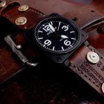 1952 Swiss Ammo strap with Custom Made 30-06 Bullet Shell Rivets for Bell & Ross Airborne Bronze
