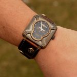 1952 Swiss Ammo strap with Custom Made 30-06 Bullet Shell Rivets for Bell & Ross Airborne Bronze