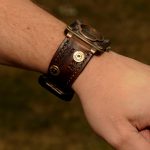 1952 Swiss Ammo strap with Custom Made 30-06 Bullet Shell Rivets for Bell & Ross Airborne Bronze