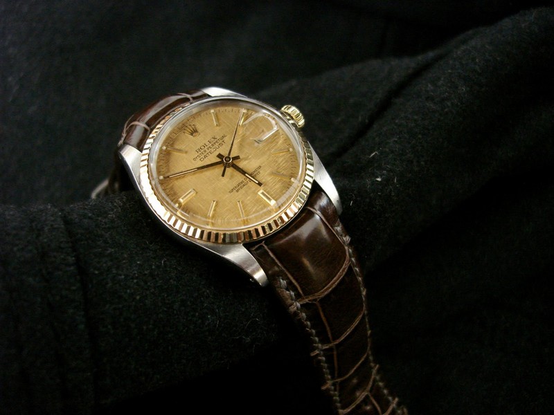 Eugen's Vintage Rolex Datejust on Troube Brune Alligator with our Integrated fit