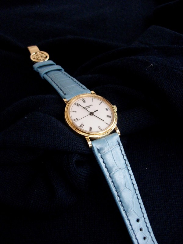 Stunning Vintage Patek Philippe Calatrava on Pearl Blue Alligator