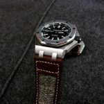 Audemars Piguet Diver on Vintage Swiss Army Rucksack Canvas and leather strap