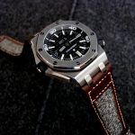 Audemars Piguet Diver on Vintage Swiss Army Rucksack Canvas and leather strap