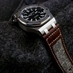Audemars Piguet Diver on Vintage Swiss Army Rucksack Canvas and leather strap