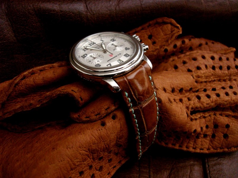 Vintage Cognac Alligator for Blancpain Flyback Chronograph