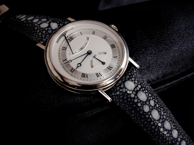 Classis Breguet 5207 on Black Row Stone Stingray - A Stunning Combination