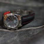 Rolex Daytona on SuperMatte Teju with Double Row Stitching Steel Grey and Red!!