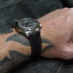 Rolex Daytona on SuperMatte Teju with Double Row Stitching Steel Grey and Red!!