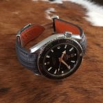 John's Omega Planet Ocean 45.5 on Commando Grey SuperMatte Teju Lizard