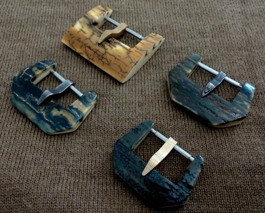 Newly Arrived - 4 Very Rare and Precious Mammoth Ivory buckles from FineWatchBuckle!!