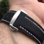 Gary's Great Looking Omega Planet Ocean on SuperMatte Teju strap in Carbon Black with SuperMatte Teju Lizard lining