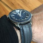 Max's Omega Planet Ocean on Commando Grey SuperMatte Teju Lizard with Integrated Fit