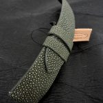 Stingray Watch Strap: Matte Finished Army Green Stingray Strap for Ressence Type 5 DLS Diver