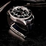 'Million Dollar Black' Alligator Strap for Rolex Sea-Dweller with Integrated Fit and Glide-Lock Clasp