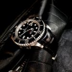 'Million Dollar Black' Alligator Strap for Rolex Sea-Dweller with Integrated Fit and Glide-Lock Clasp