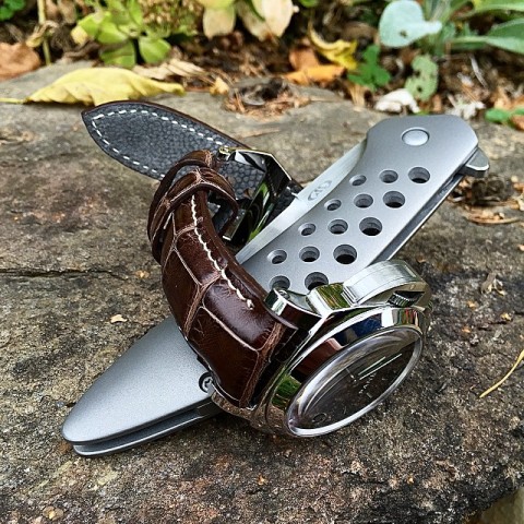 Straps made from France Croco Alligator Skins