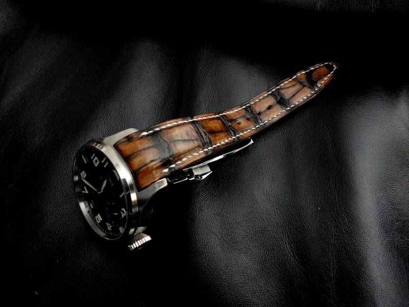 Hand Antiqued Alligator Finish for Your Custom Straps