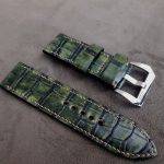 Olive - Hand Antiqued Alligator Finish for Your Custom Straps