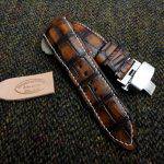 Hand Antiqued Alligator Finish for Your Custom Straps