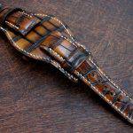 Hand Antique finish Alligator bund strap for Panerai