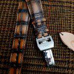 Hand Antiqued Alligator Finish for Your Custom Straps