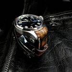 Hand Antique finish Alligator for IWC Big Pilot with Integrated fit