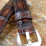 Hand Antiqued Alligator Finish for Your Custom Straps